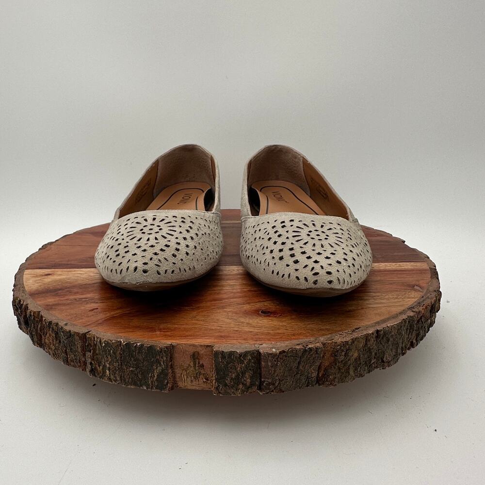 Vionic Carmela Ballet Flats Suede Pointed Toe Size 8 Tan EUC Preppy Quiet Luxury - Picture 5 of 10